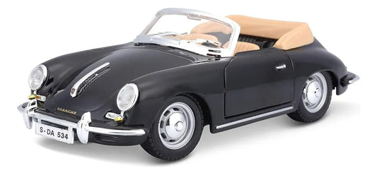 Bburago 1:24 Porsche 356 Cabriolet Negro 18-22078