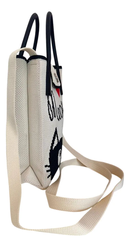 Mini Bandolera Con Broche Y Manijas Sl2303 Shine Crudo-meaw