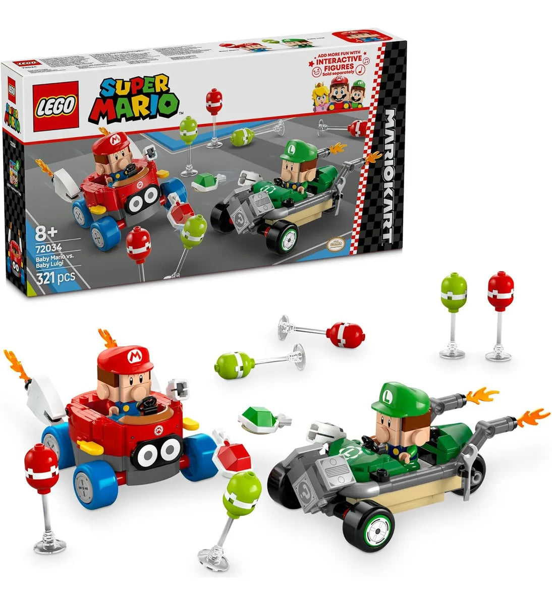 Lego Super Mario Mario Kart Baby Mario 72034 321 Mario Y Luigi