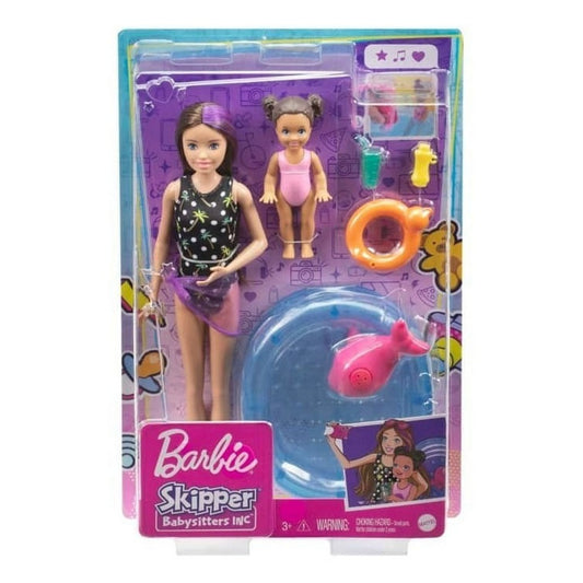 Barbie Muñeca Skipper Niñera Pool Party Grp39 Mattel