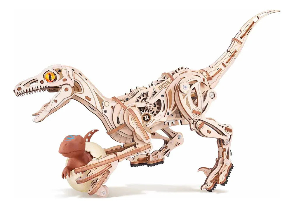 Robotime Rokr Puzzle 3d Velociraptor Mecánico Ld01