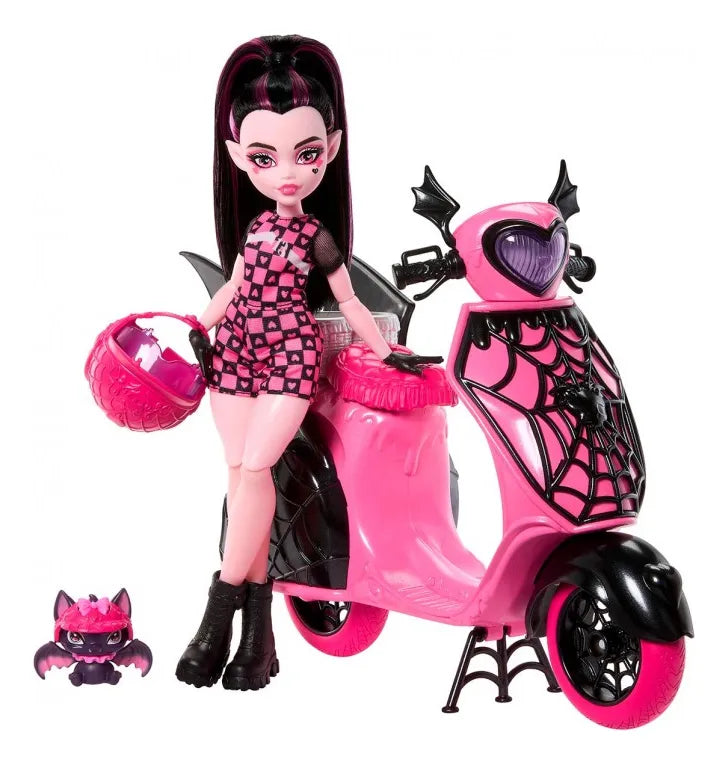 Monster High Muñeca Draculaura Con Scooter Jdr61 Mattel
