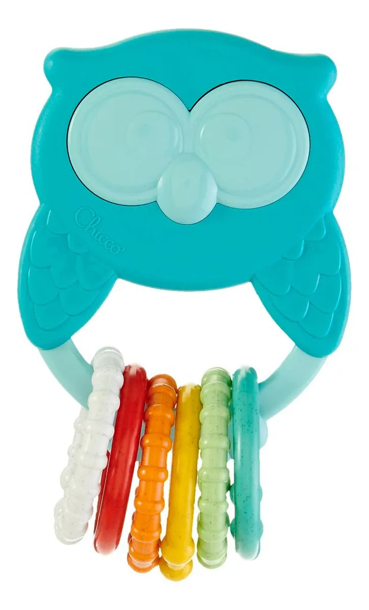 Chicco Búho Eco+ Sonajero Ecológico 10494 Celeste