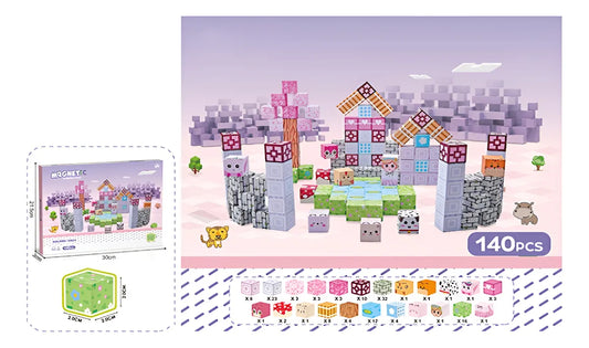 Bloques Magnéticos Cubos Steam Minecraft Pink Shine 3016382 130