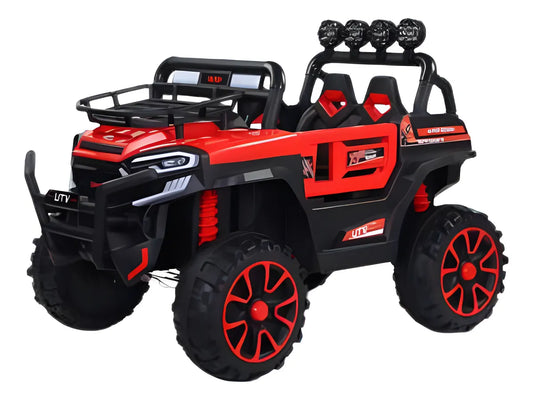 Camioneta A Batería Jeep Todo Terreno Roja Dlx-6188 Rojo