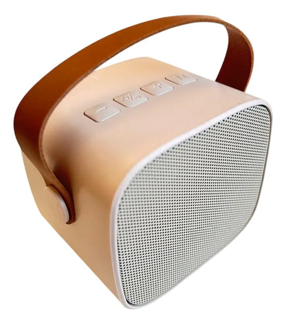 Mini Parlante Con Micrófono Inalámbrico Usb Kl811 Shine Beige
