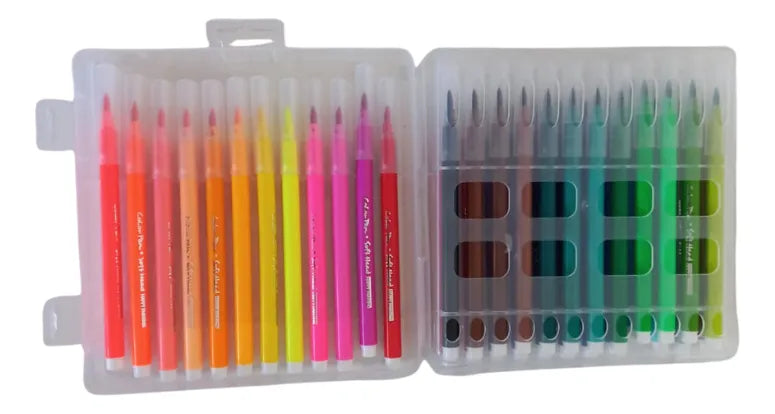 Estuche X36 Resaltadores Punta Pincel Sl6614 Kinderland Vs