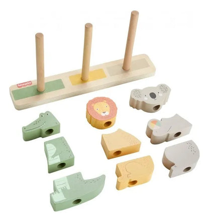 Fisher Price Animalitos Apilables De Madera Hxv04 Mattel Hxv04