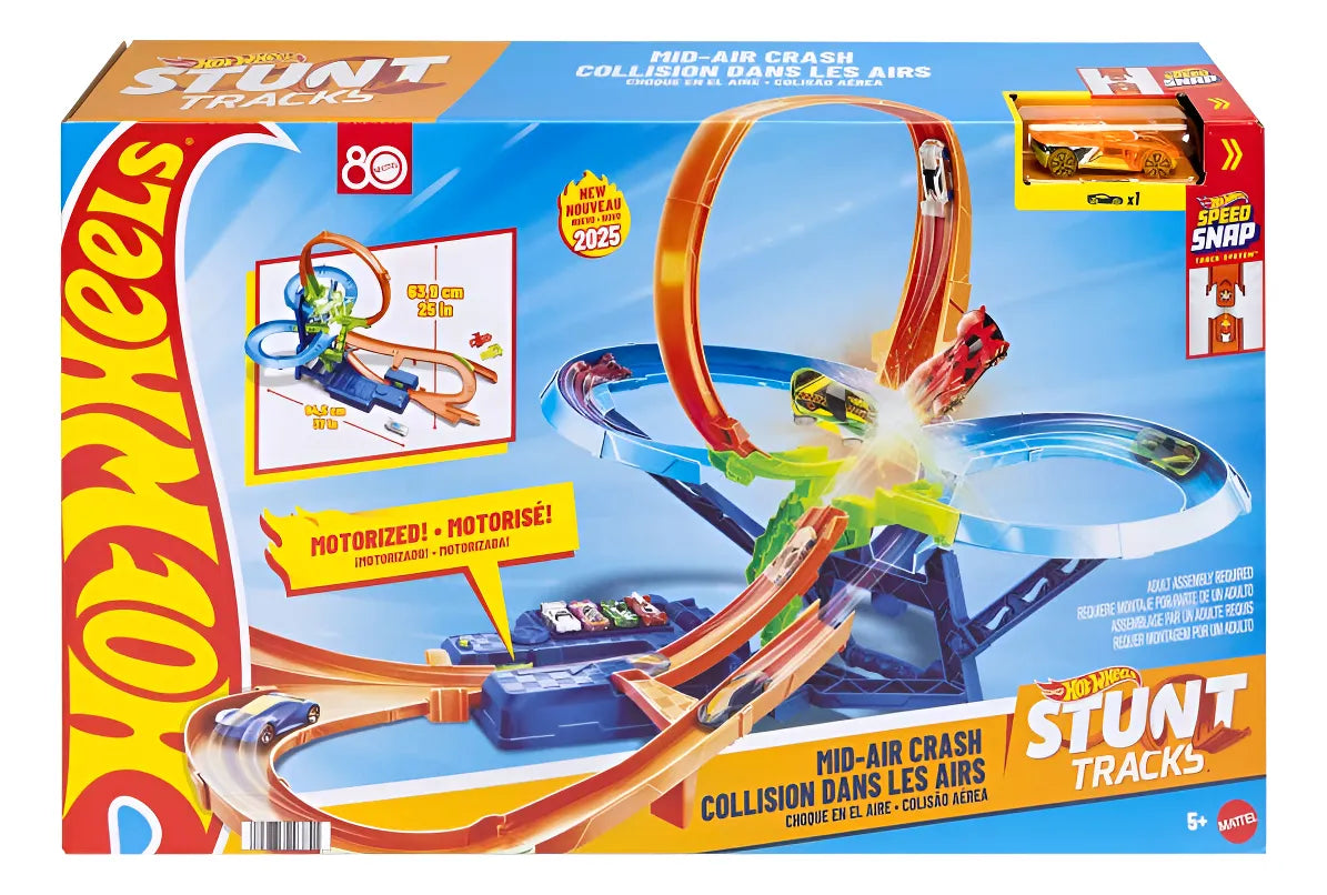 Hot Wheels Pista De Acrobacias Choque En El Aire Jfd12 Varios