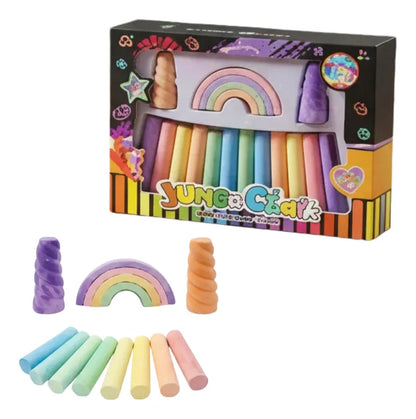 Tizas Jumbo Colores Pastel Vereda Y Pizarrón 2934237 Shine Multicolor