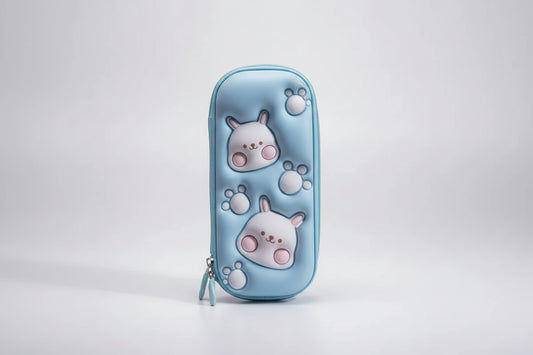 Cartuchera 3d Conejitos Azul Kl1281 Shine Azul