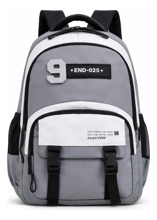 Mochila Escolar Gris 17 Kl1226 Shine Gris