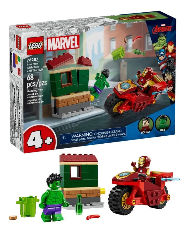 Lego Super Heroes Iron Man Con Moto 76287 68 Iron Man Y Hulk