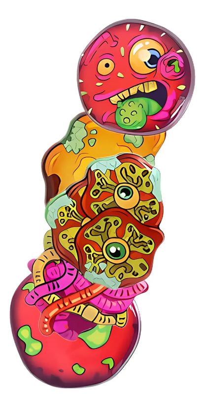 Pukey Puffs Pack 10 Personajes 3d + Stickers S1007