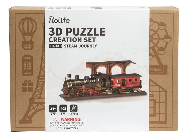 Robotime Puzzle 3d Tren De Vapor Tgs01 Rolife