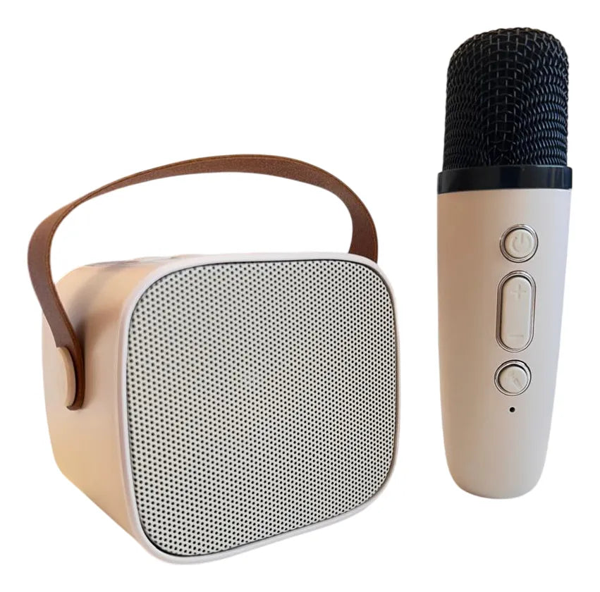 Mini Parlante Con Micrófono Inalámbrico Usb Kl811 Shine Beige