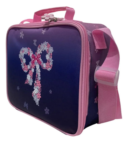 Lunchera Escolar Térmica Moño Zykl008 Shine Violeta