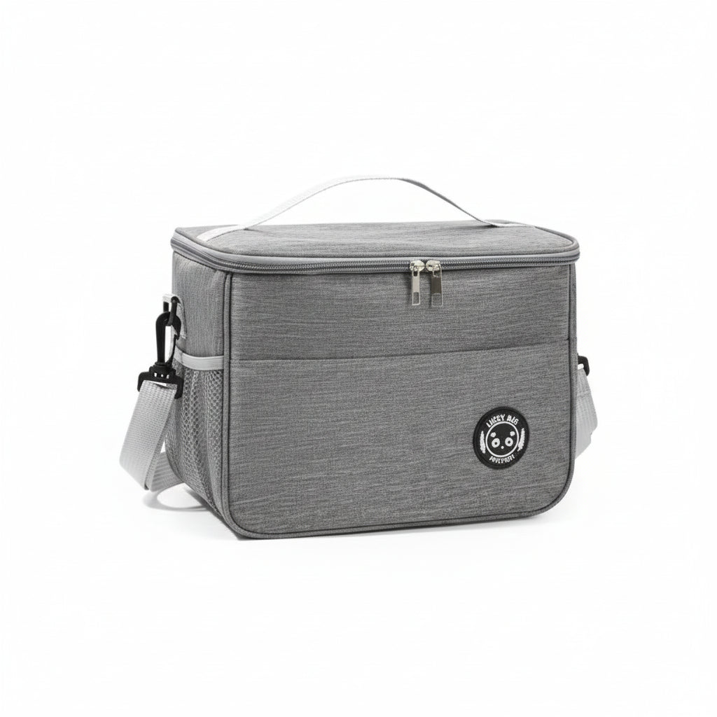 Bolso Lunchera Con Correa Gris Kl1191 Shine Gris
