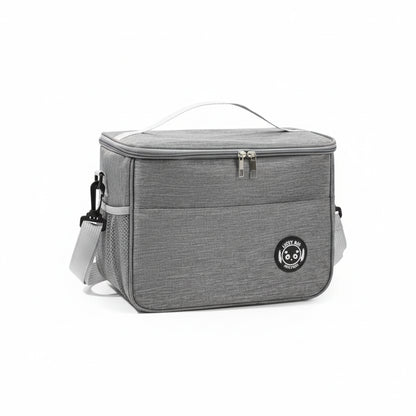 Bolso Lunchera Con Correa Gris Kl1191 Shine Gris