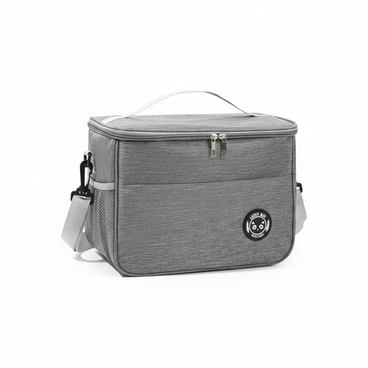 Bolso Lunchera Con Correa Gris Kl1191 Shine Gris