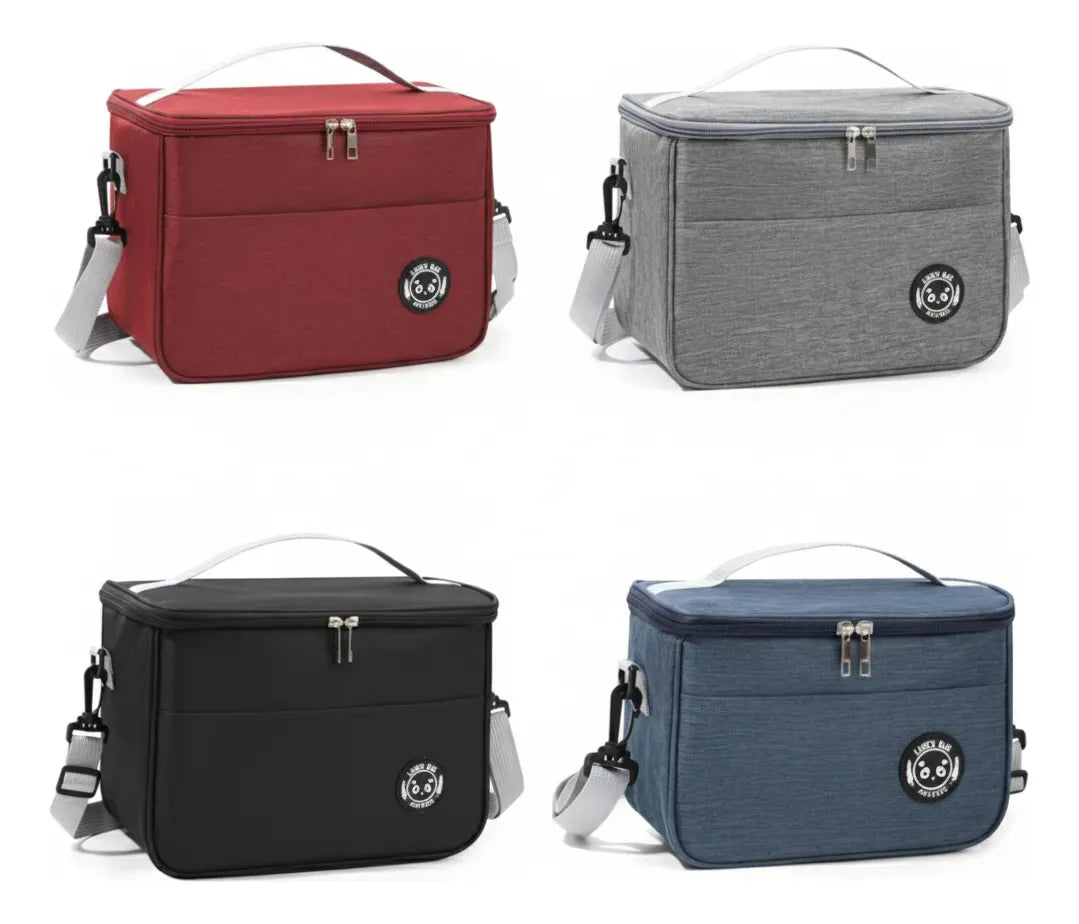 Bolso Lunchera Con Correa Gris Kl1191 Shine Gris