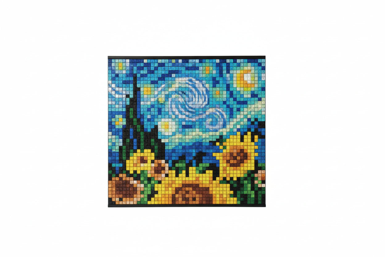 Puzzle Grid Arte En Pixeles Girasoles 2000 Pzs 3104813 Shine