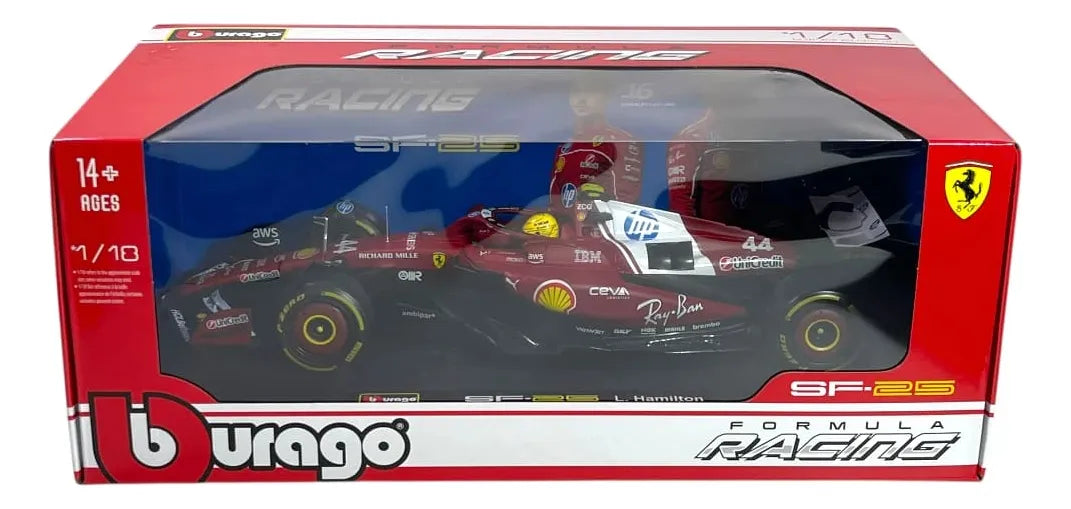 Bburago 1:18 Ferrari 2025 Season Car #44 Hamilton 18-16816 Rojo