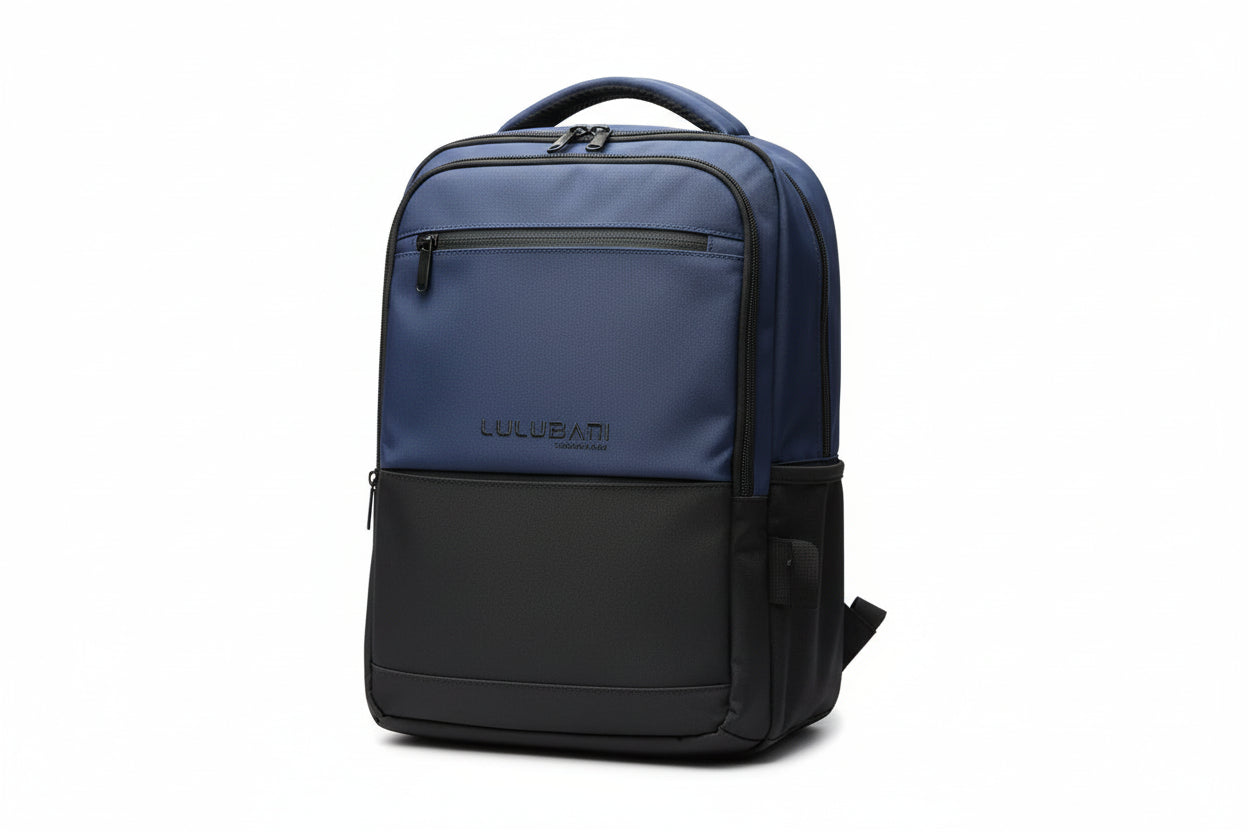 Mochila Impermeable Porta Notebook Azul 16 Kl1194 Shine Azul Liso