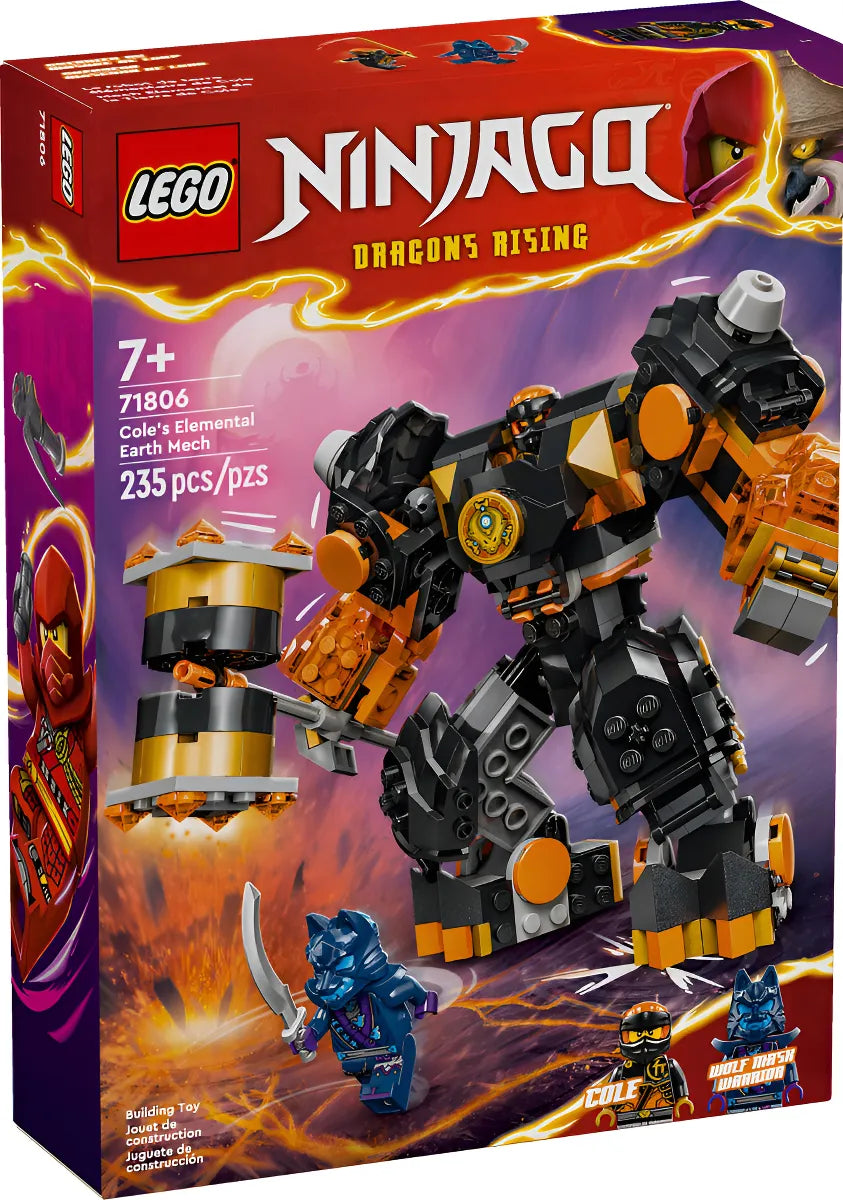 Lego Ninjago Cole's Elemental Earth Mech 71806