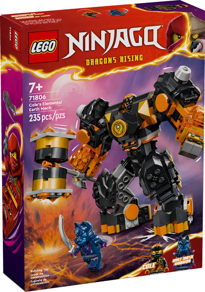 Lego Ninjago Cole's Elemental Earth Mech 71806