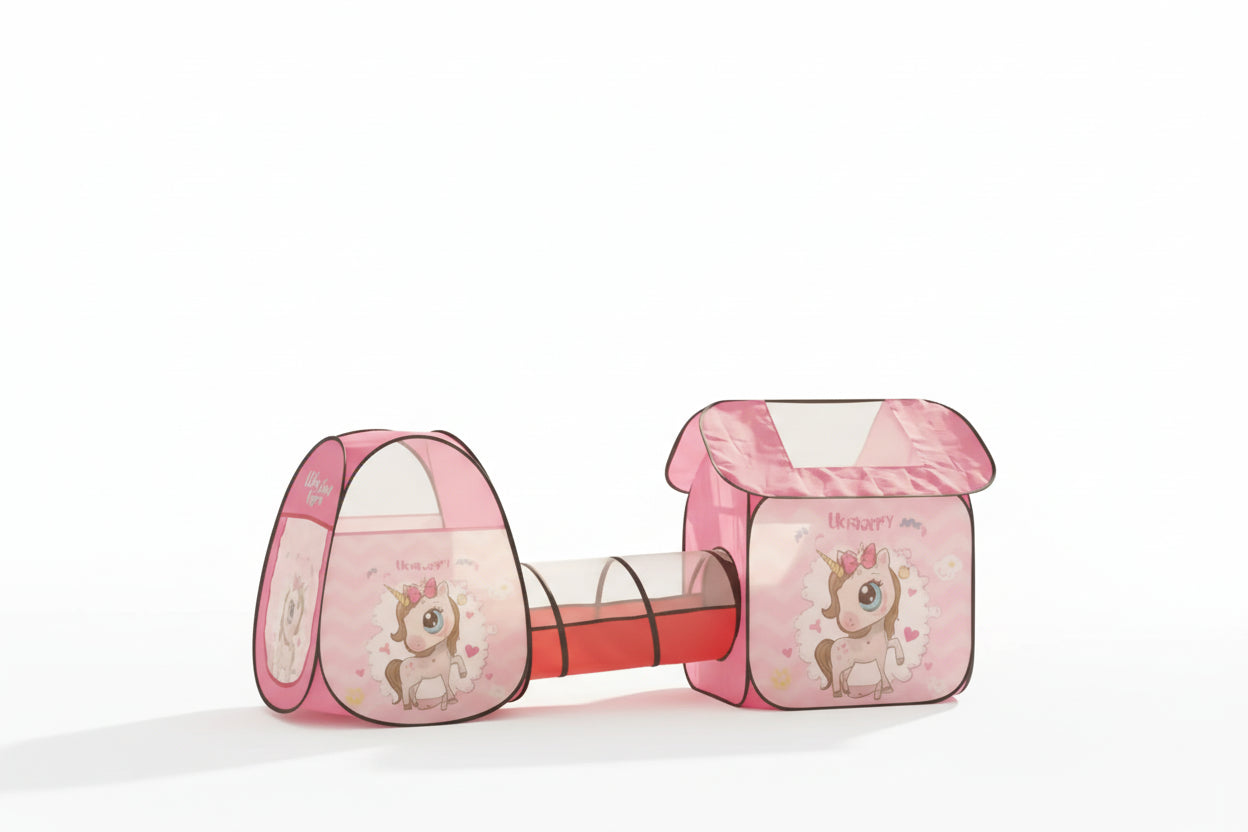 Carpa De Juegos Infantil Con Túnel Y Pelotero 3030814 Shine Rosa