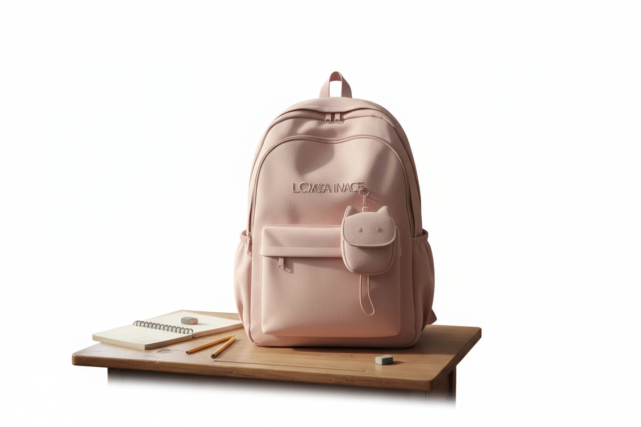 Mochila Escolar Rosa Kl1158 Shine Rosa