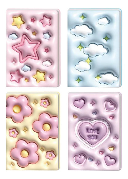 Cuaderno 3d Flores/estrellas 96 Hojas Kl1146 Shine Vs