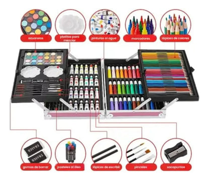 Set De Arte Rosa 150 Pzs Kl1032-g Shine