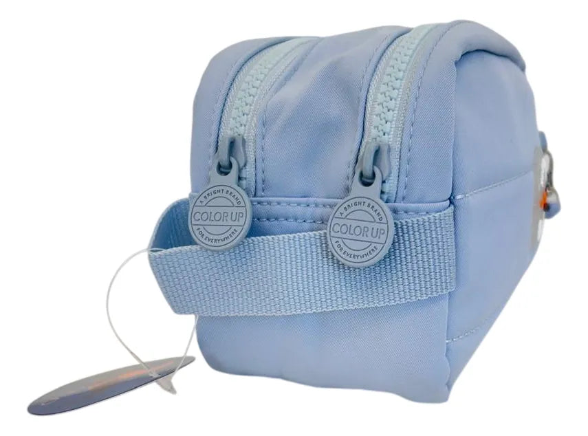 Cartuchera Escolar Doble Cierre Sl2505c Kinderland Celeste