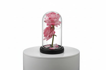 Flor Artificial Capsula Con Luz 21cm Kl793 Rosa