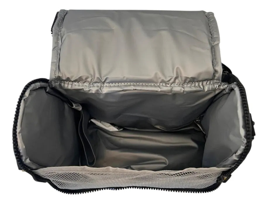 Lunchera Térmica Escolar Con Correa Sl2503g Kinderland Gris