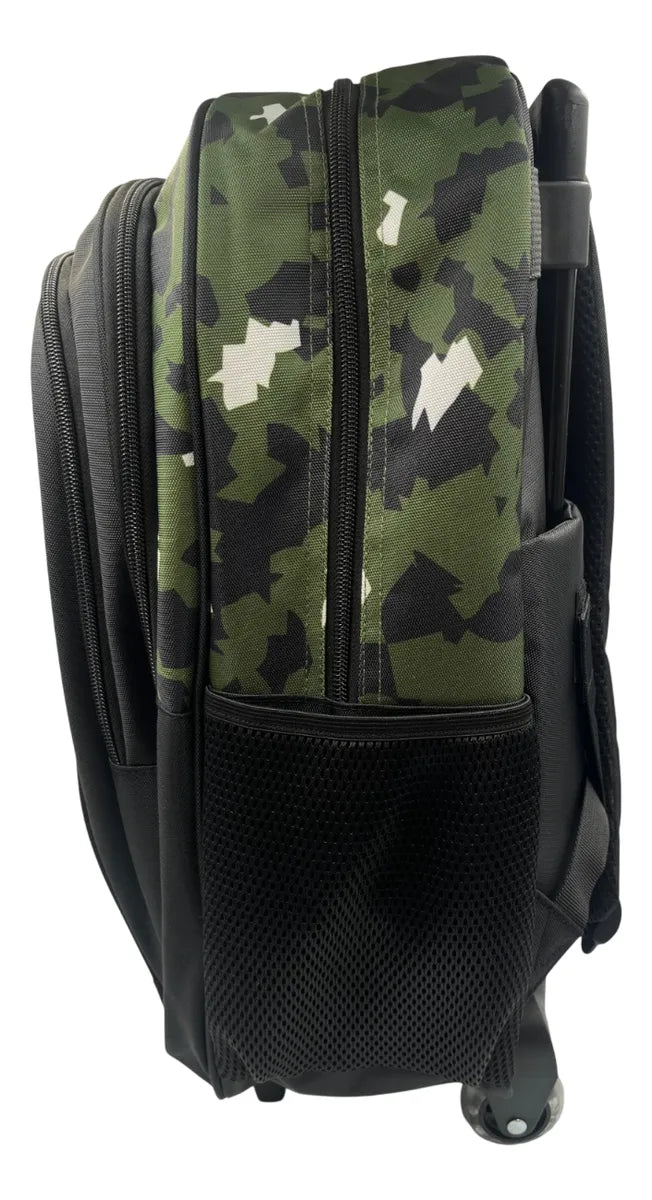 Mochila Carrito Escolar Skater 18 Pulgadas Zykl001 Shine Negro