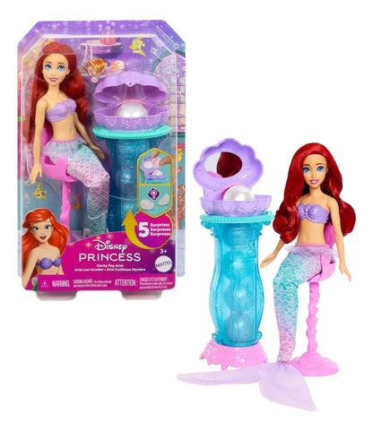 Muñeca Disney Princesa Ariel Con Tocador Jbf86 Mattel