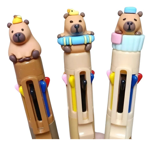 Lapicera Brillitos X10 Colores Osos Kl1355 Shine Osos Varios