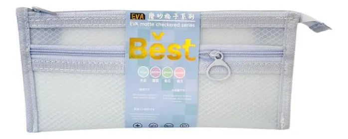 Cartuchera Escolar Eva Soft 2 Cierres Sl6903c Shine Celeste