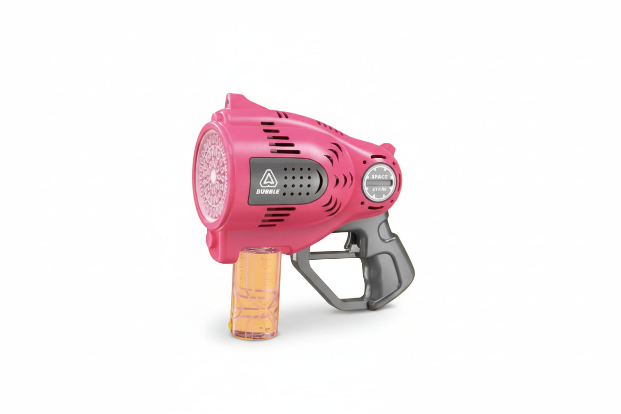 Pistola Burbujero Automática Recargable Con Luces Kb1296 Rosa