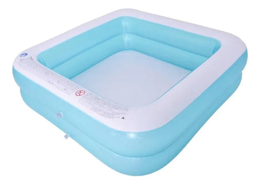 Sun Club Pileta Inflable Cuadrada 145cm X145cmx45cm 51005 Celeste
