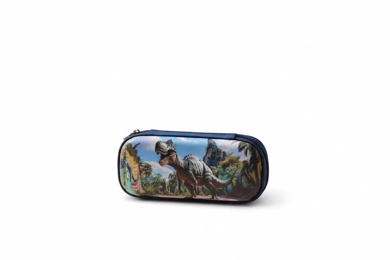 Cartuchera 3d T-rex Azul Kl1342 Shine T-rex Azul