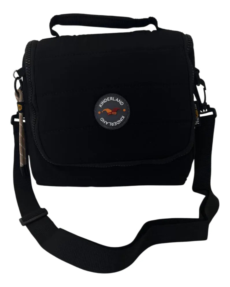 Lunchera Térmica Escolar Con Correa Sl2503n Kinderland Negro