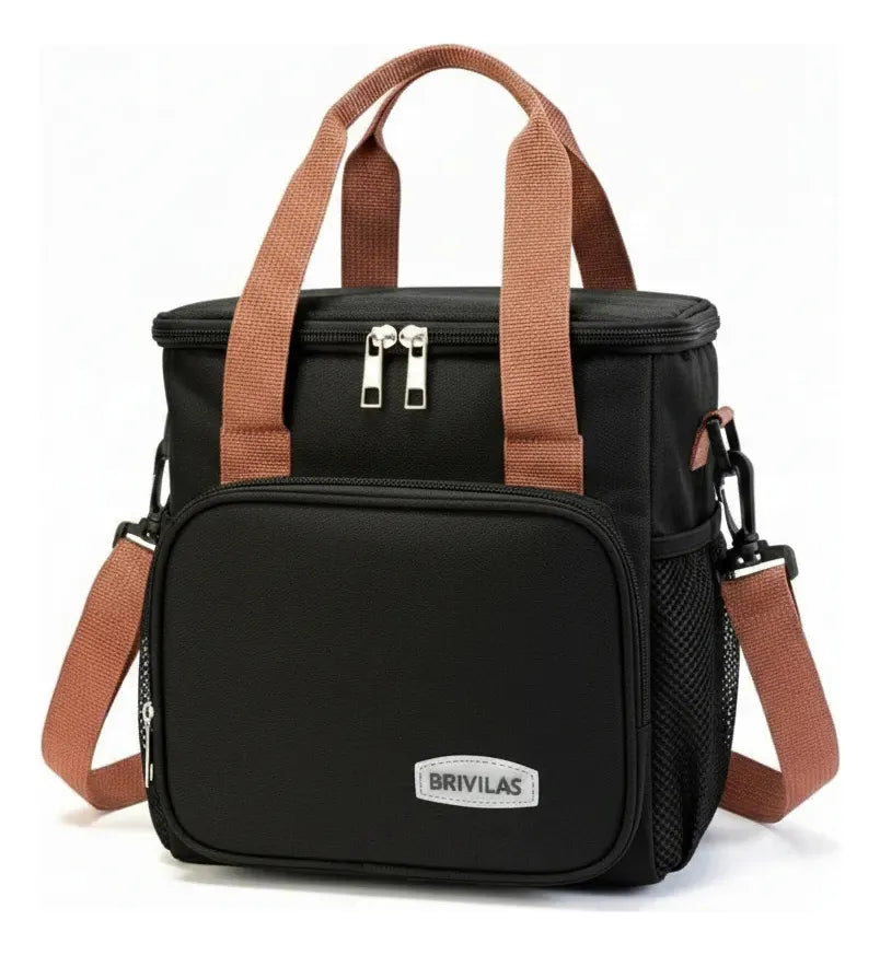 Bolso Lunchera Negro Kl1189 Shine Negro