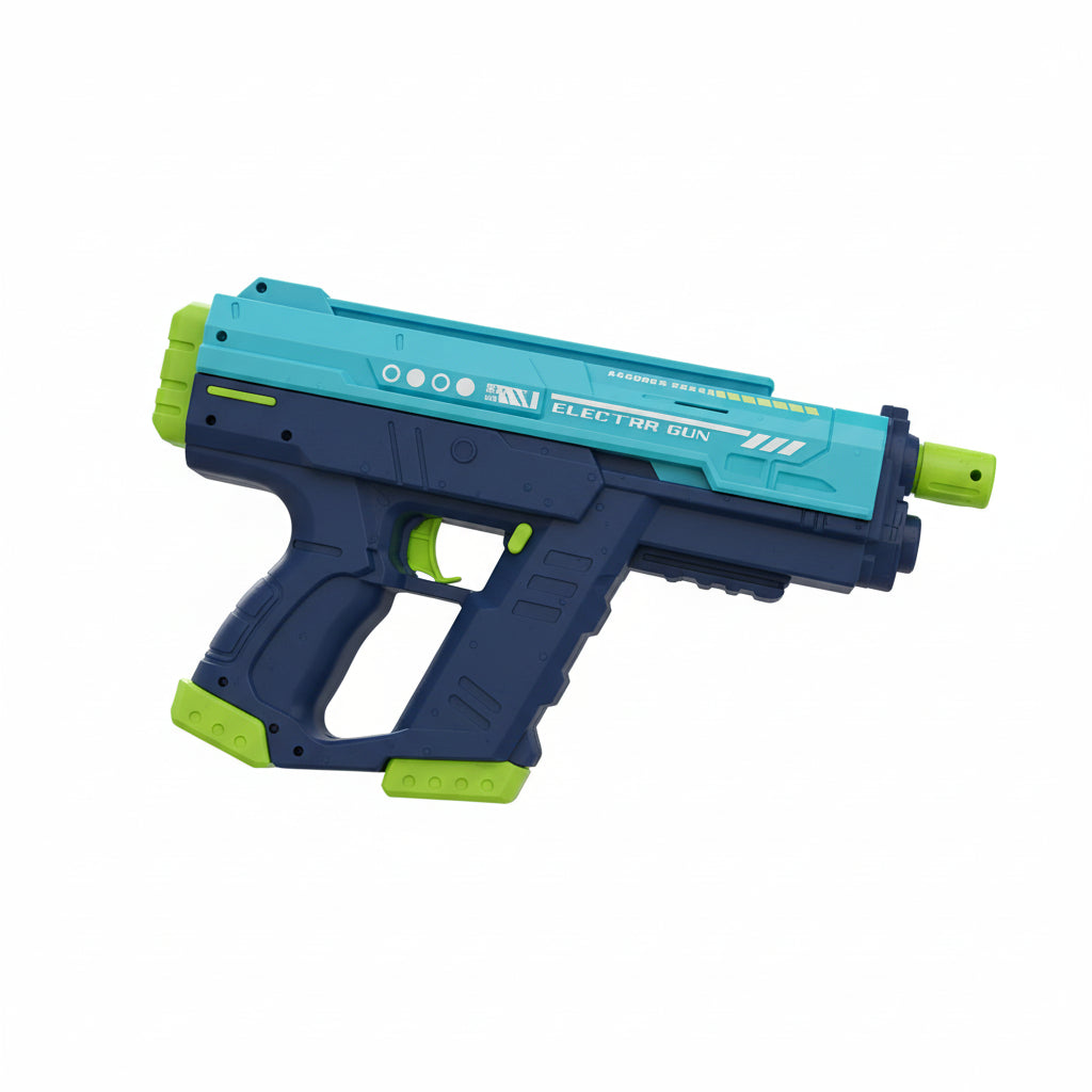 Pistola De Agua Uzi Luz Eléctrica Recargable Kb1323 Shine Azul