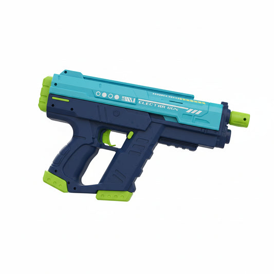 Pistola De Agua Uzi Luz Eléctrica Recargable Kb1323 Shine Azul