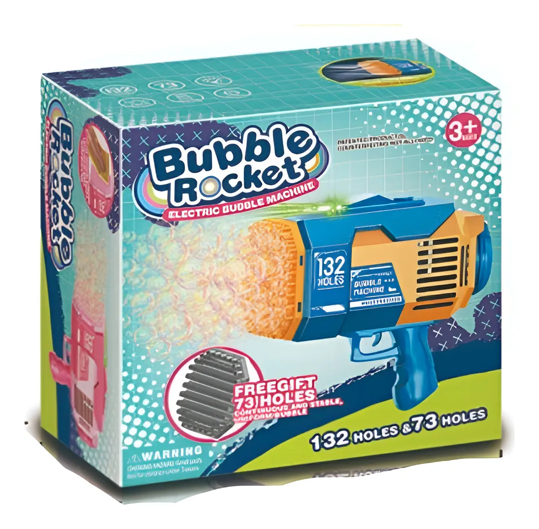Pistola Burbujero Con Luces Automática Recargable Kb1280 Rosa