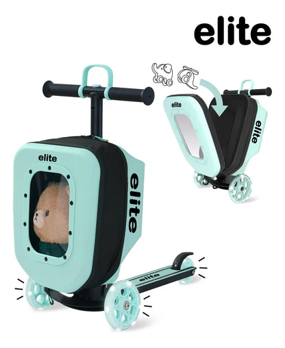 Monopatín 3 Ruedas Con Mochila Y Luces Yx-hls01 Shine Menta